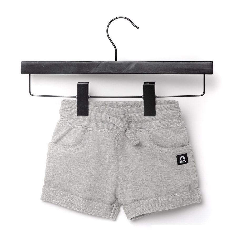 Essentials Shorts with Rolled Hem - 'Heather Gray'