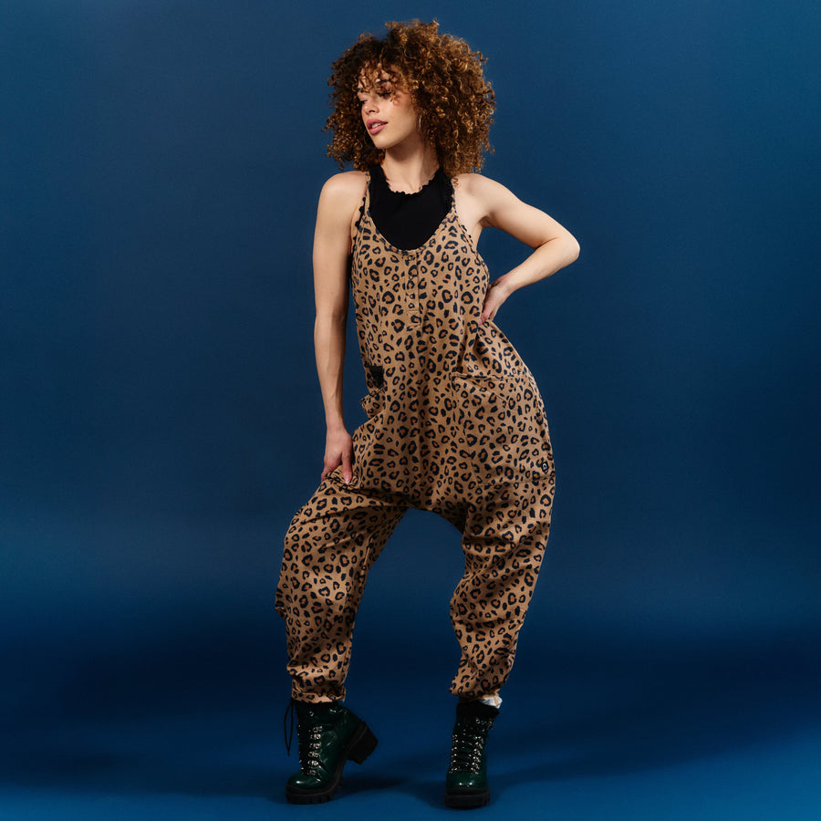 Women's Tank Romper - Leopard