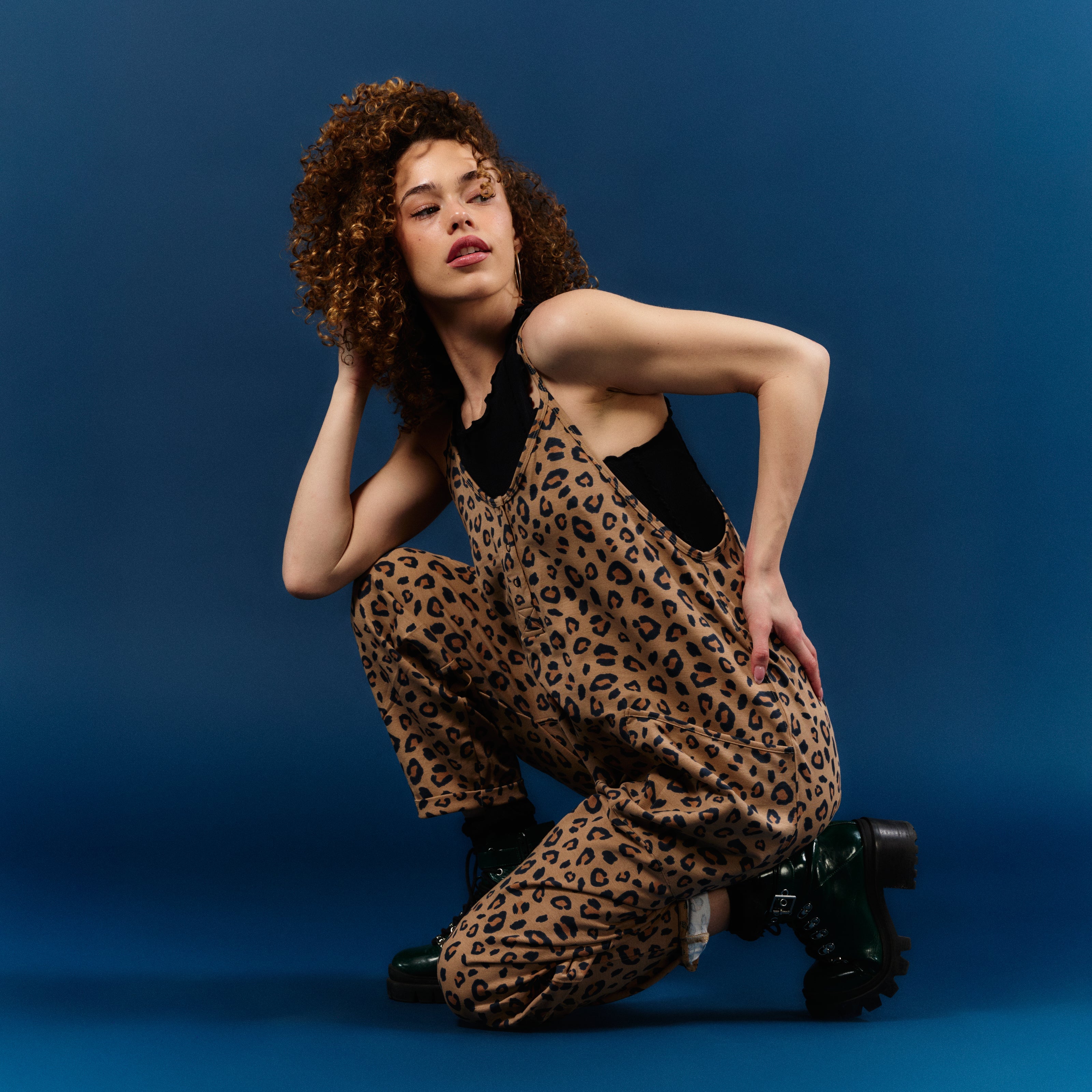 Women's Tank Romper - Leopard