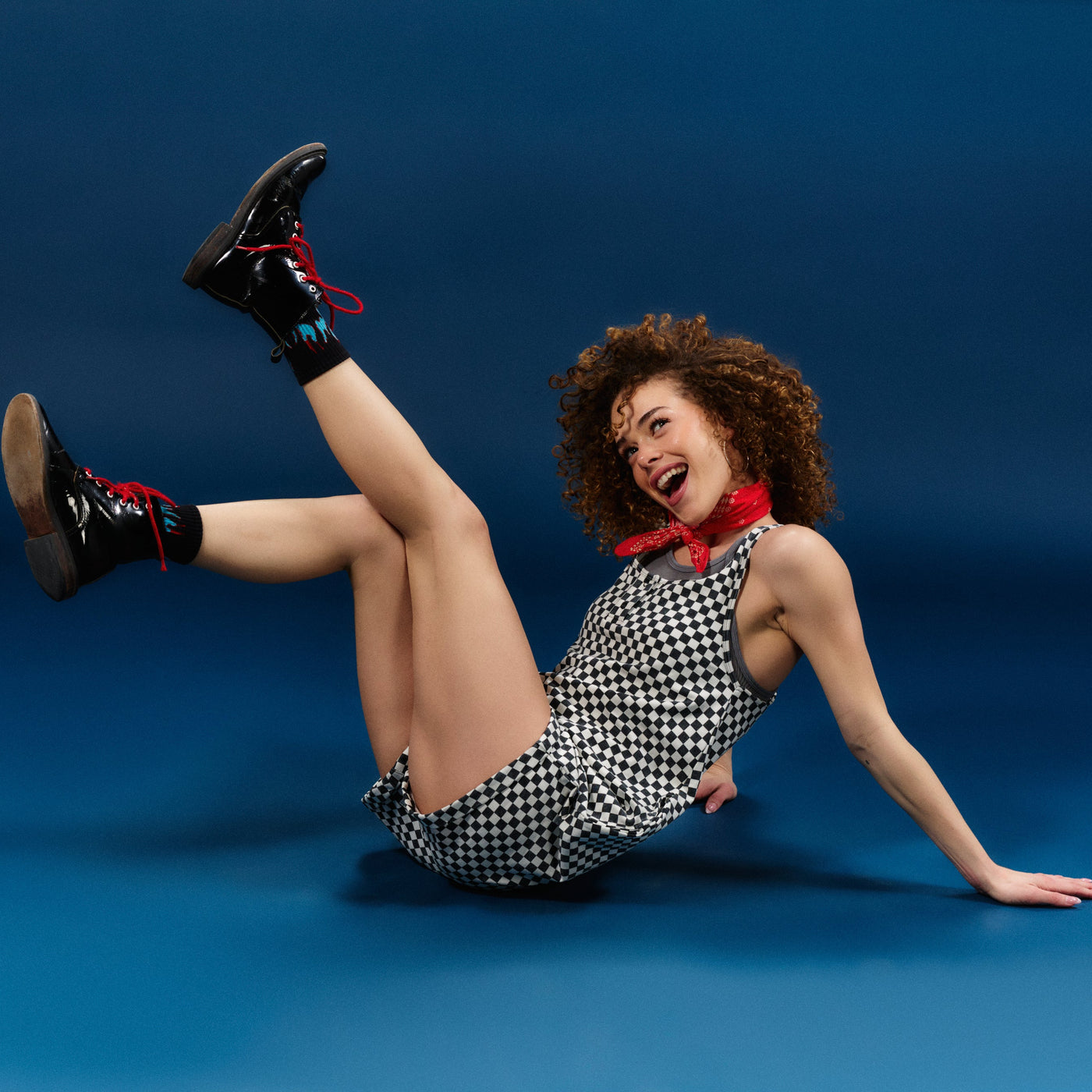 The Shortie - 'Black & White Mini check'