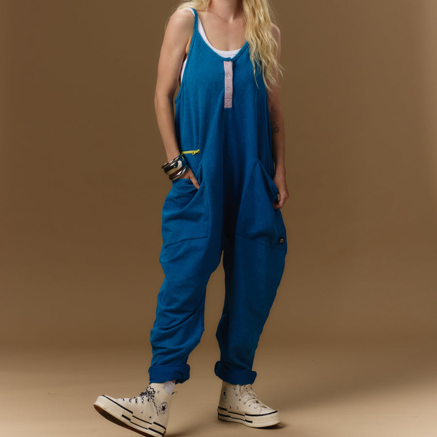 Women's Tank Romper - Electric Blue