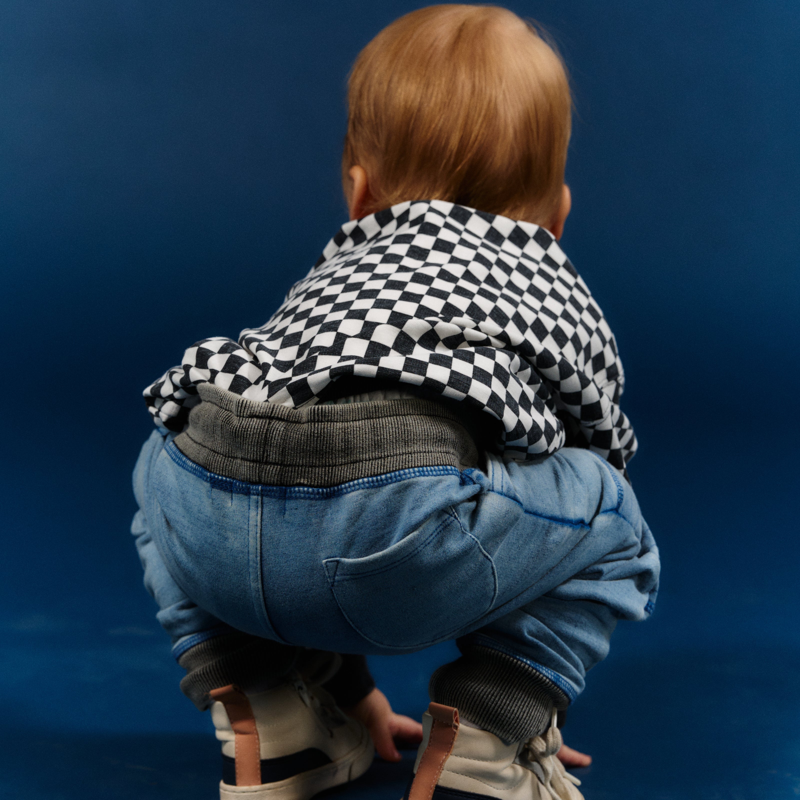 Kids Moto Joggers - 'Light Indigo Denim'