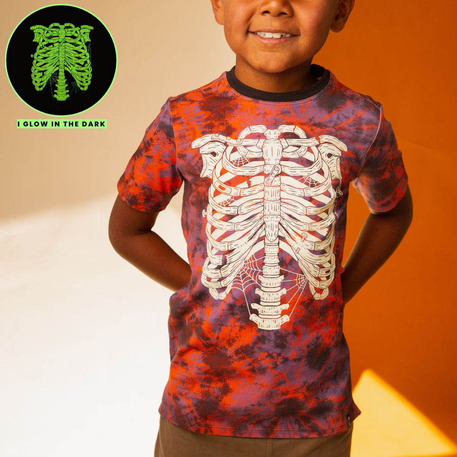 Short Sleeve Kids Tee - 'Skelly (FINAL SALE)' - RAGS Halloween Collection