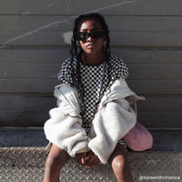 Essentials Drop Shoulder Kids Tee - Mini Check