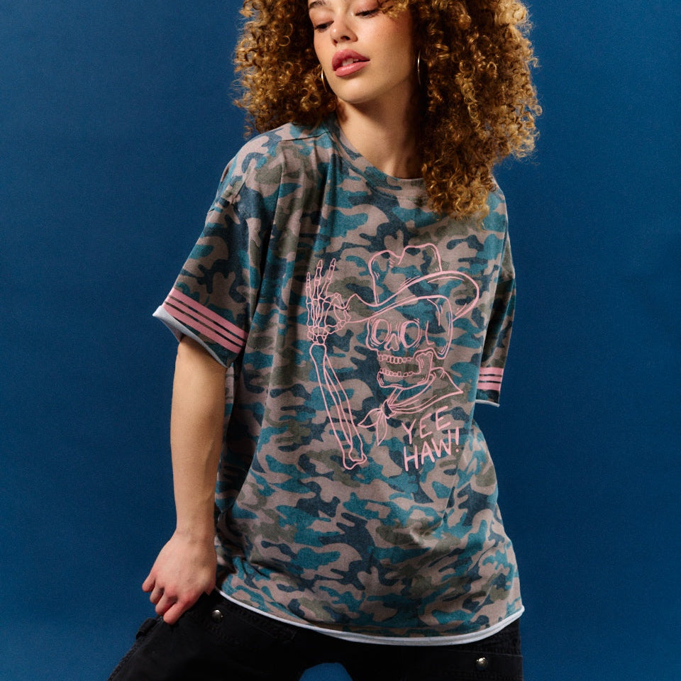 Adult Unisex Boyfriend Tee - Yee-Haw Camo
