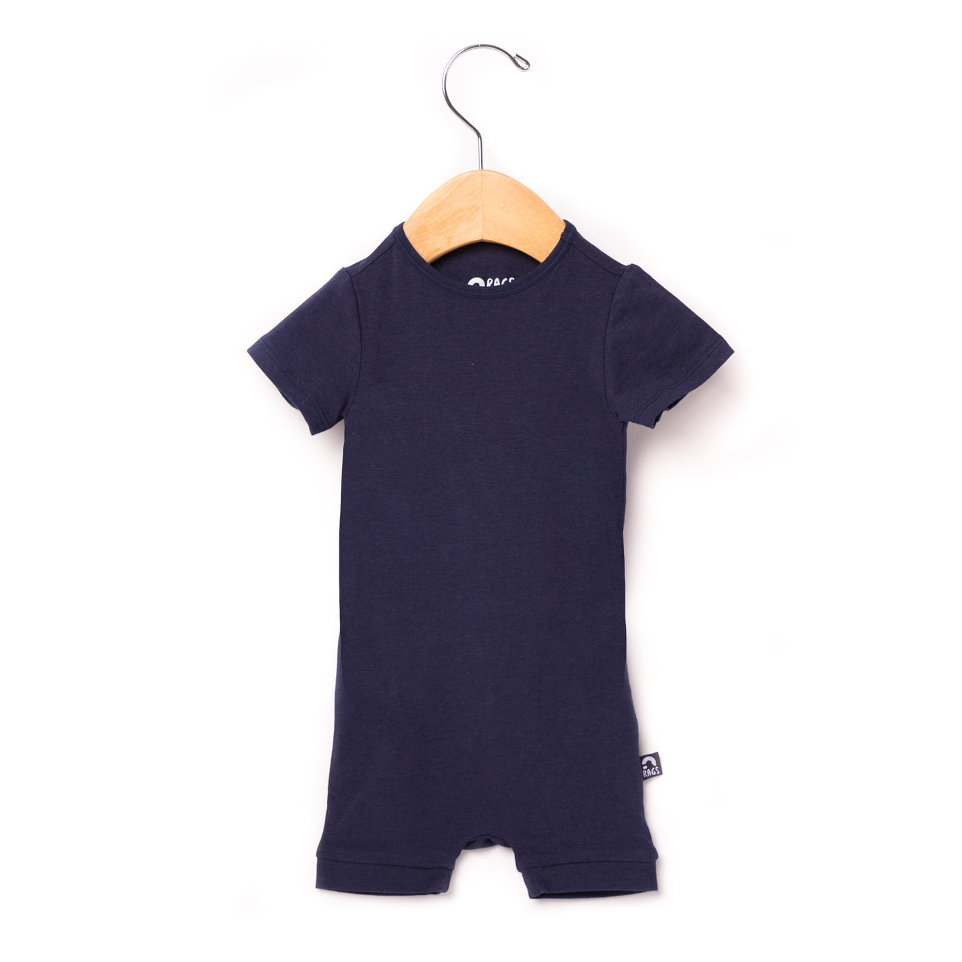 Essentials Infant Peekabooty™ Short Sleeve Short Rag Romper - 'Navy (FINAL SALE)'