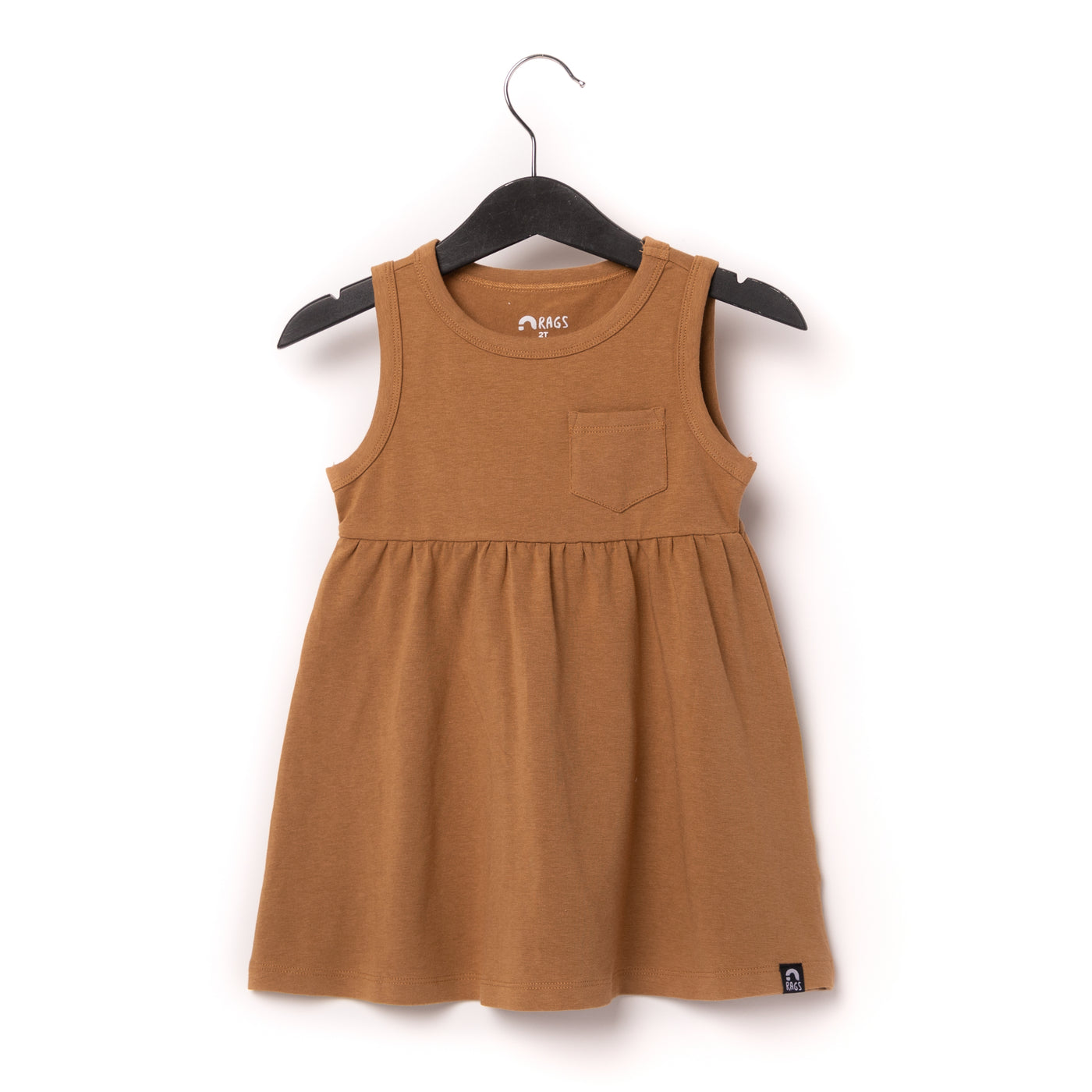 Essentials Tank With Chest Pocket Dress - 'Camel'