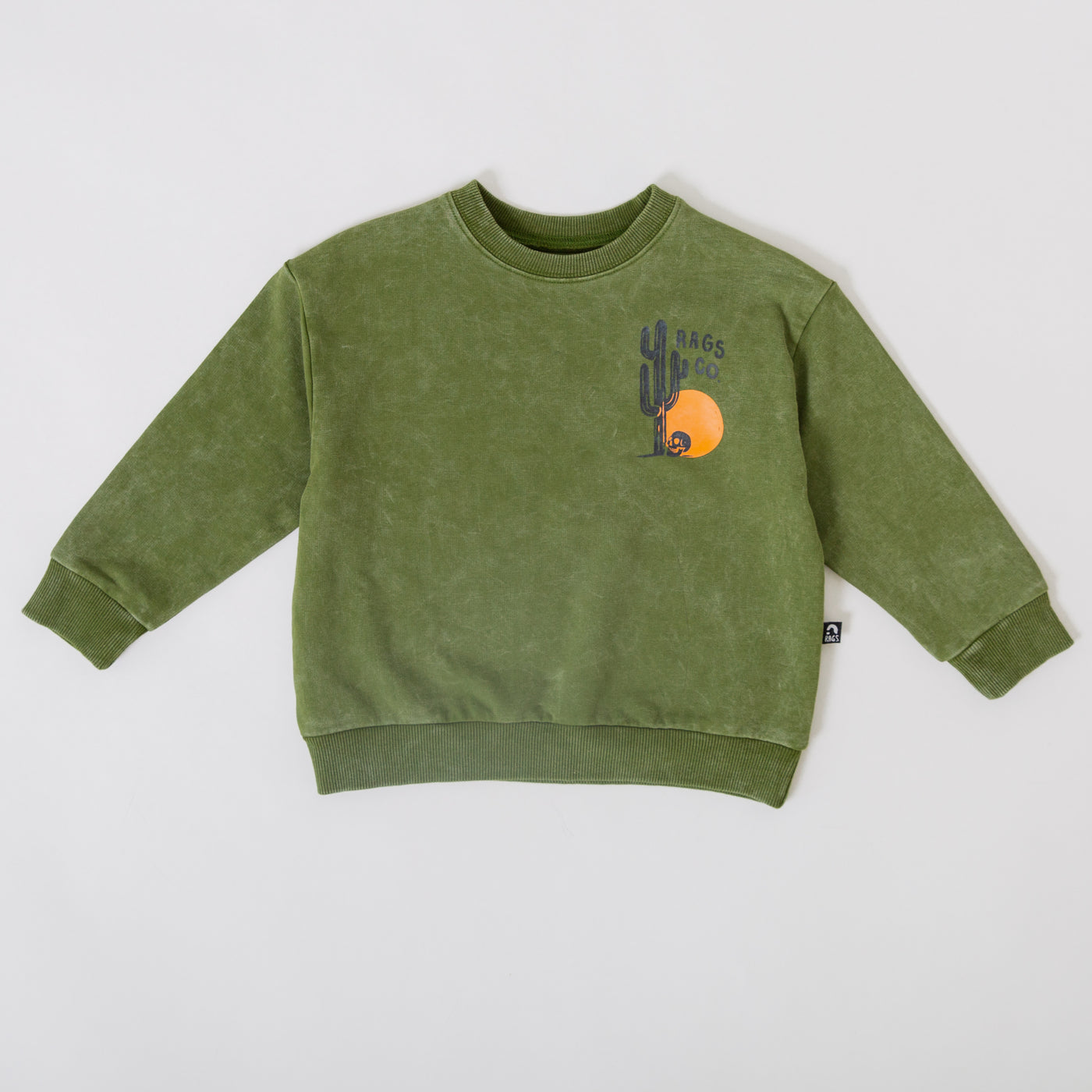 Drop Shoulder Crewneck - 'Desert' - Washed Cedar