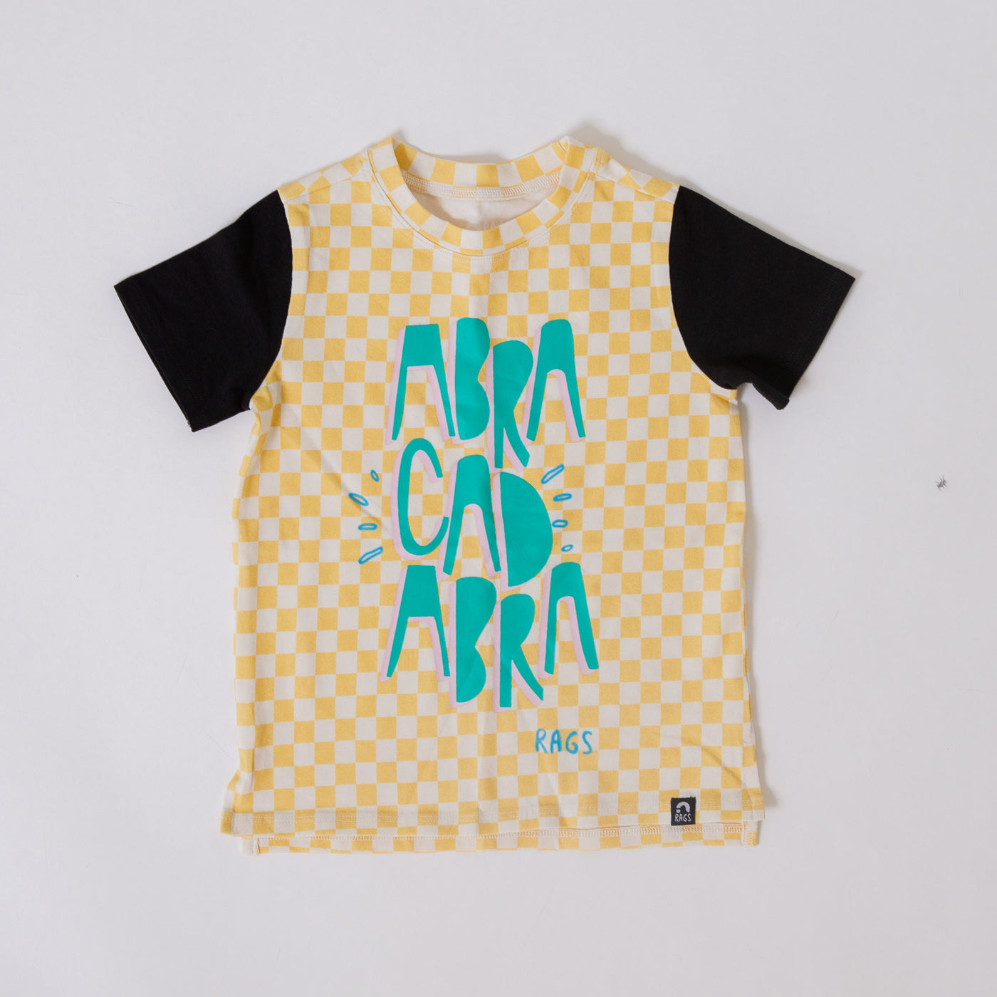 Short Sleeve Tee  - Abra Cadabra in Yellow Check