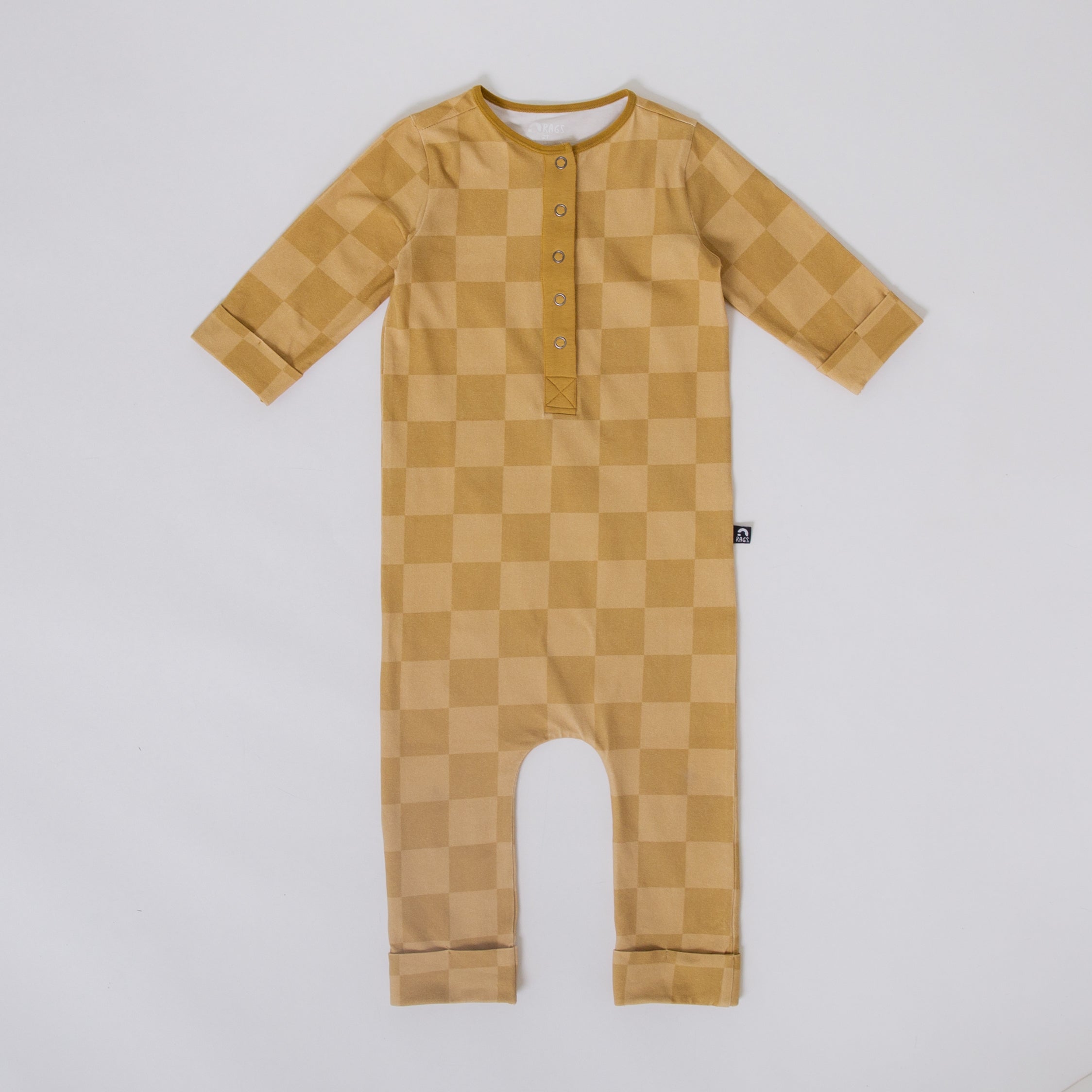 Rag Romper - Golden Check