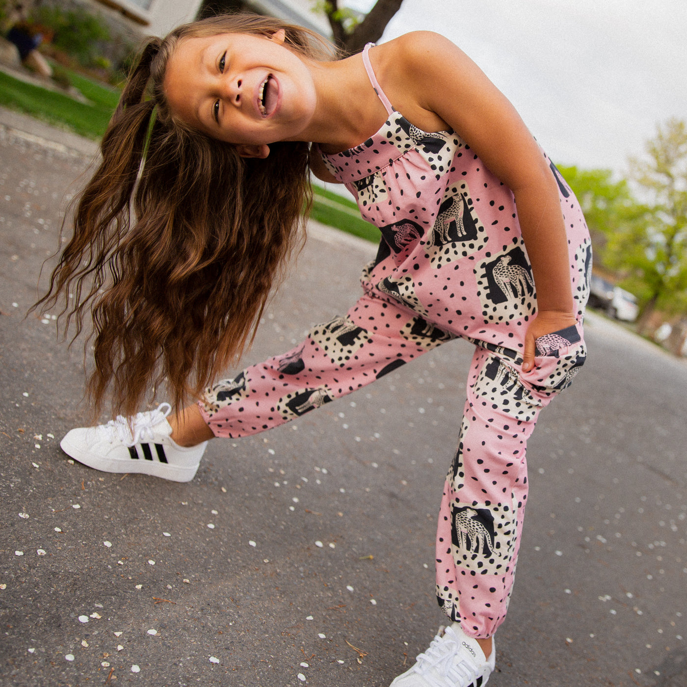 Strappy Jumper - Cheetah pose