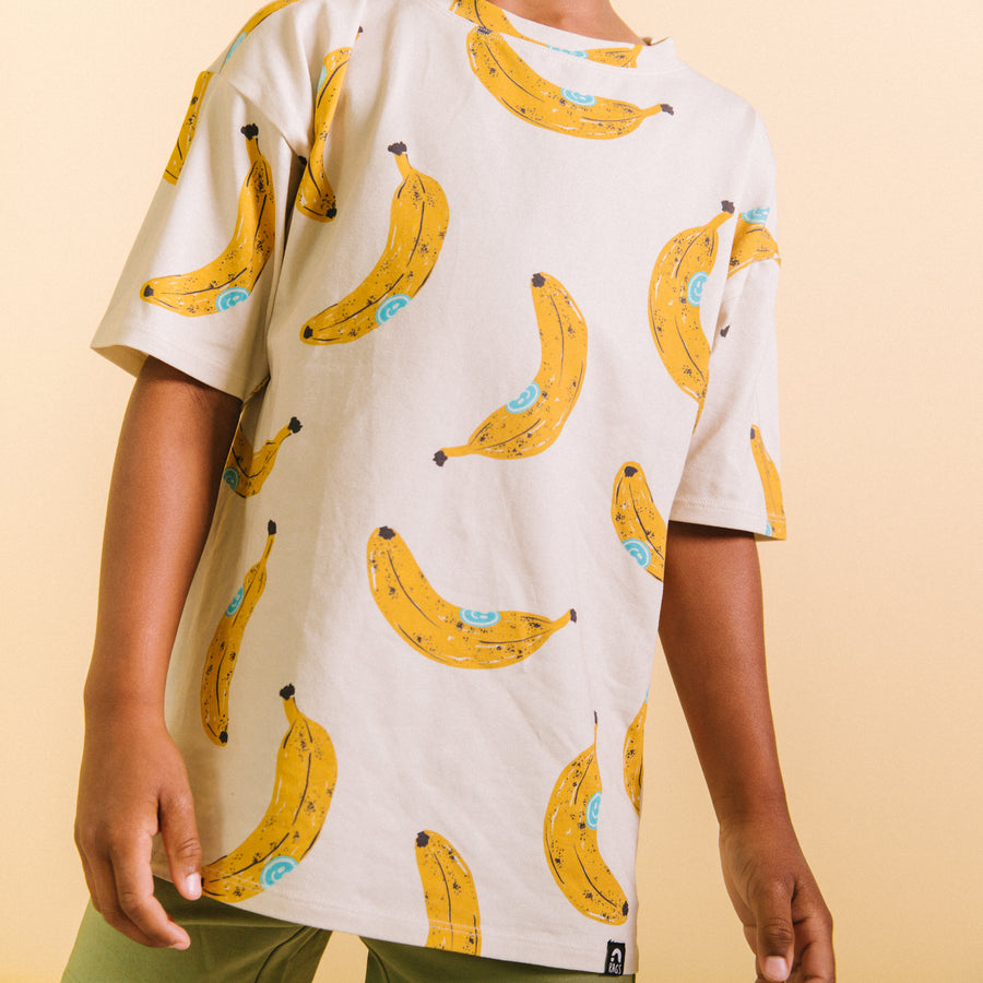 Drop Shoulder Kids Tee - 'Bananas (FINAL SALE)'