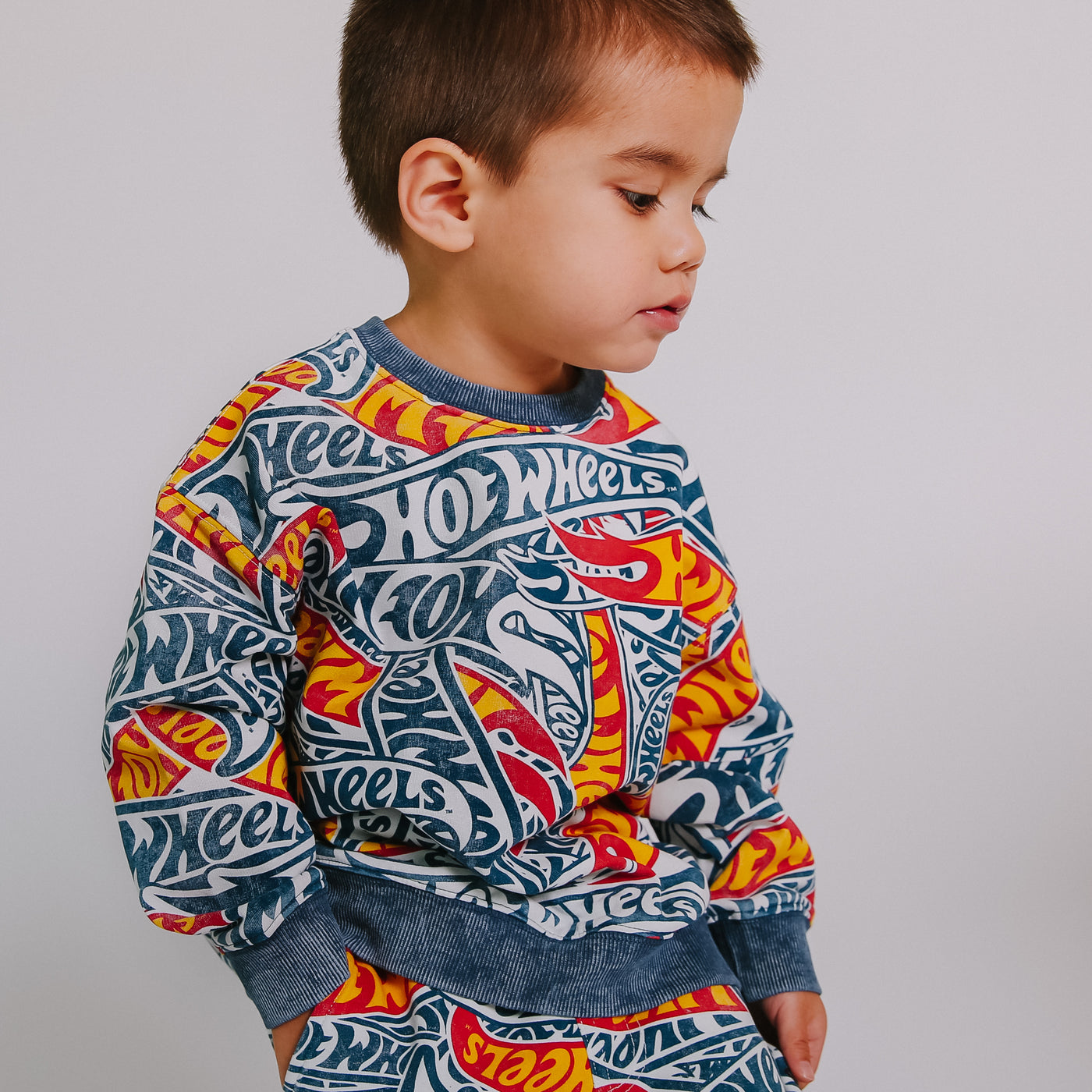 Drop Shoulder Crewneck - Hot Wheels™ All Over Print