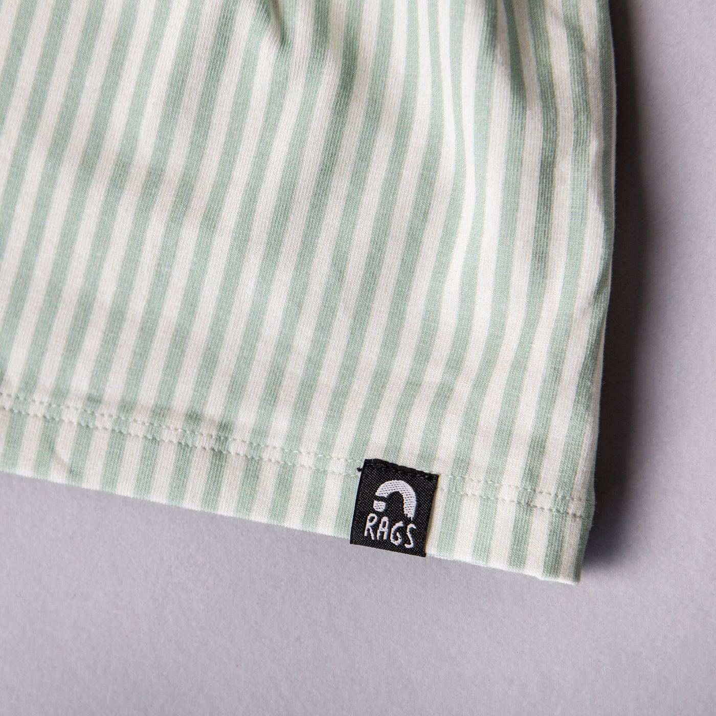 Essentials Short Sleeve with Chest Pocket Dress - 'Sage Stripe'