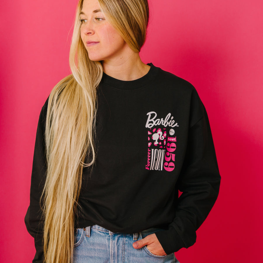 Adult Unisex Crewneck - Retro Barbie™ - Mattel Barbie Collection by RAGS