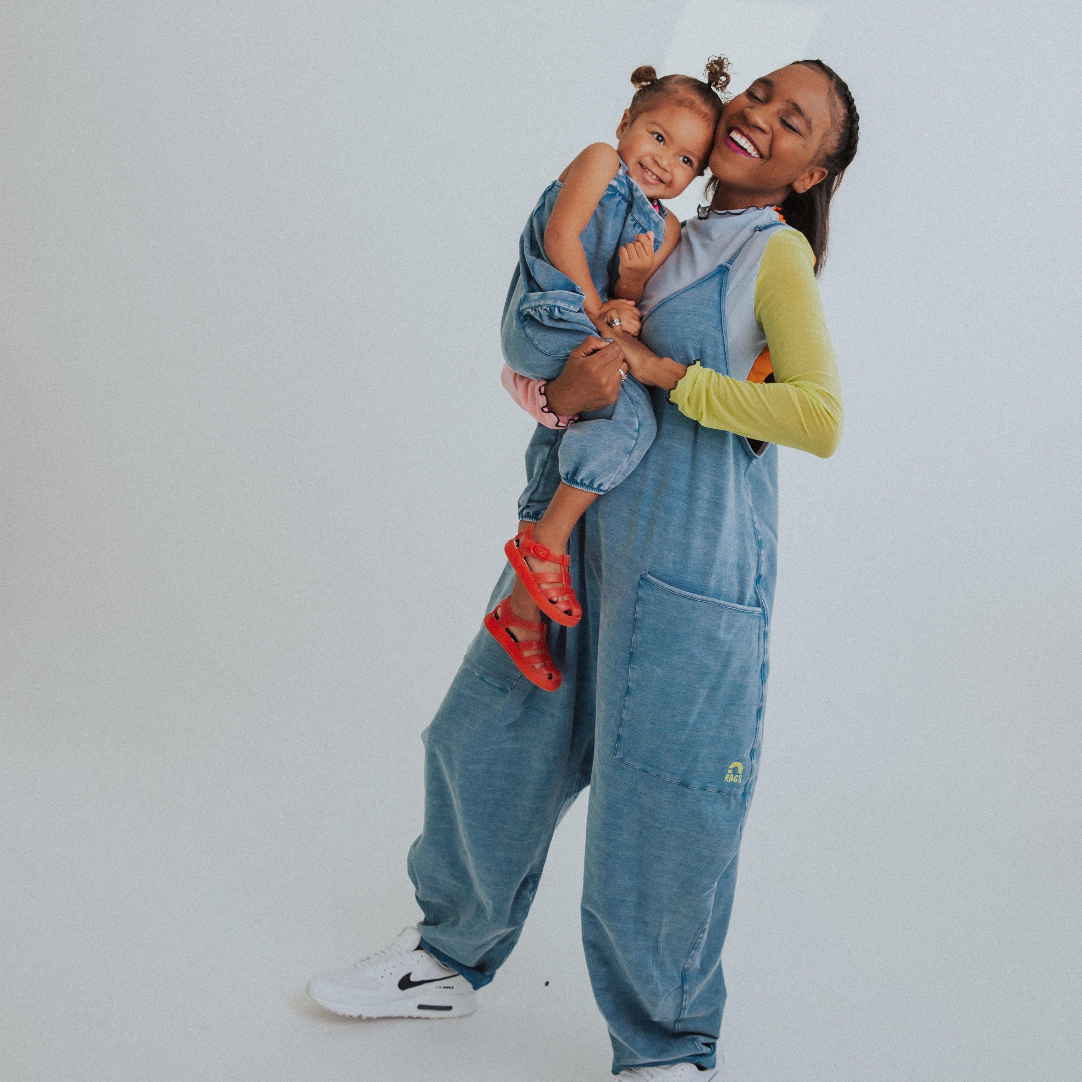 Women's Romper Light Washed Denim | Adult Romper Jumpsuit | RAGS