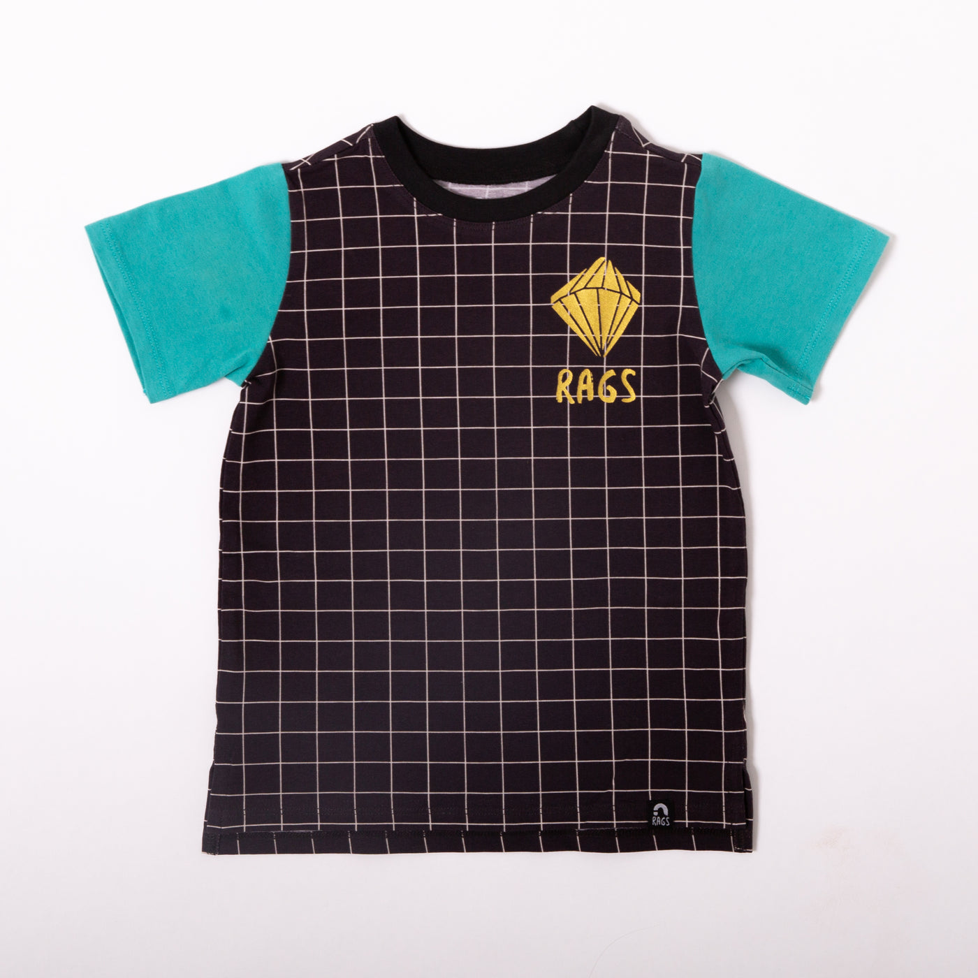 Short Sleeve Tee  - Rock Paper Scissors - Black Grid