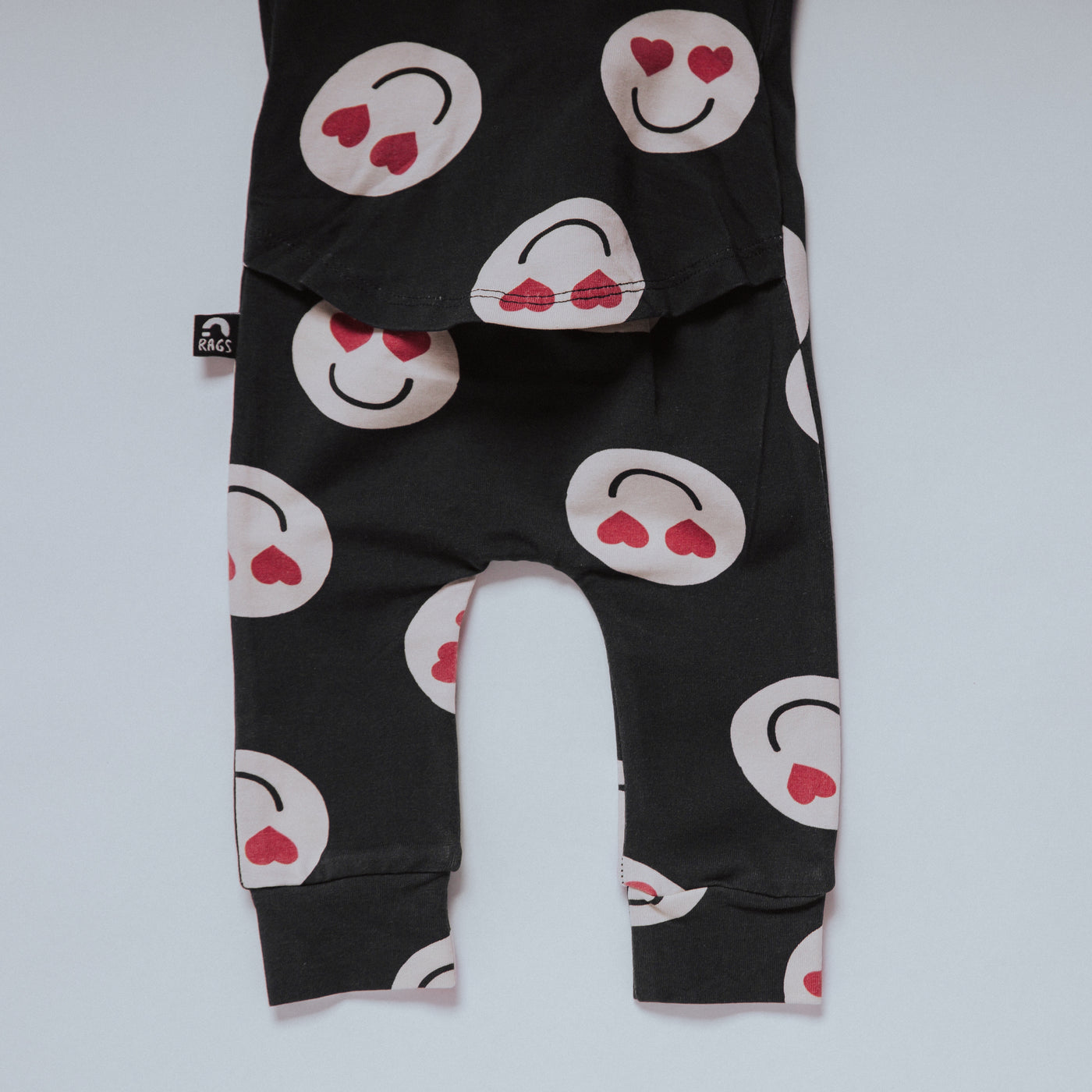 Peekabooty™ Rag Romper - Heart Smileys