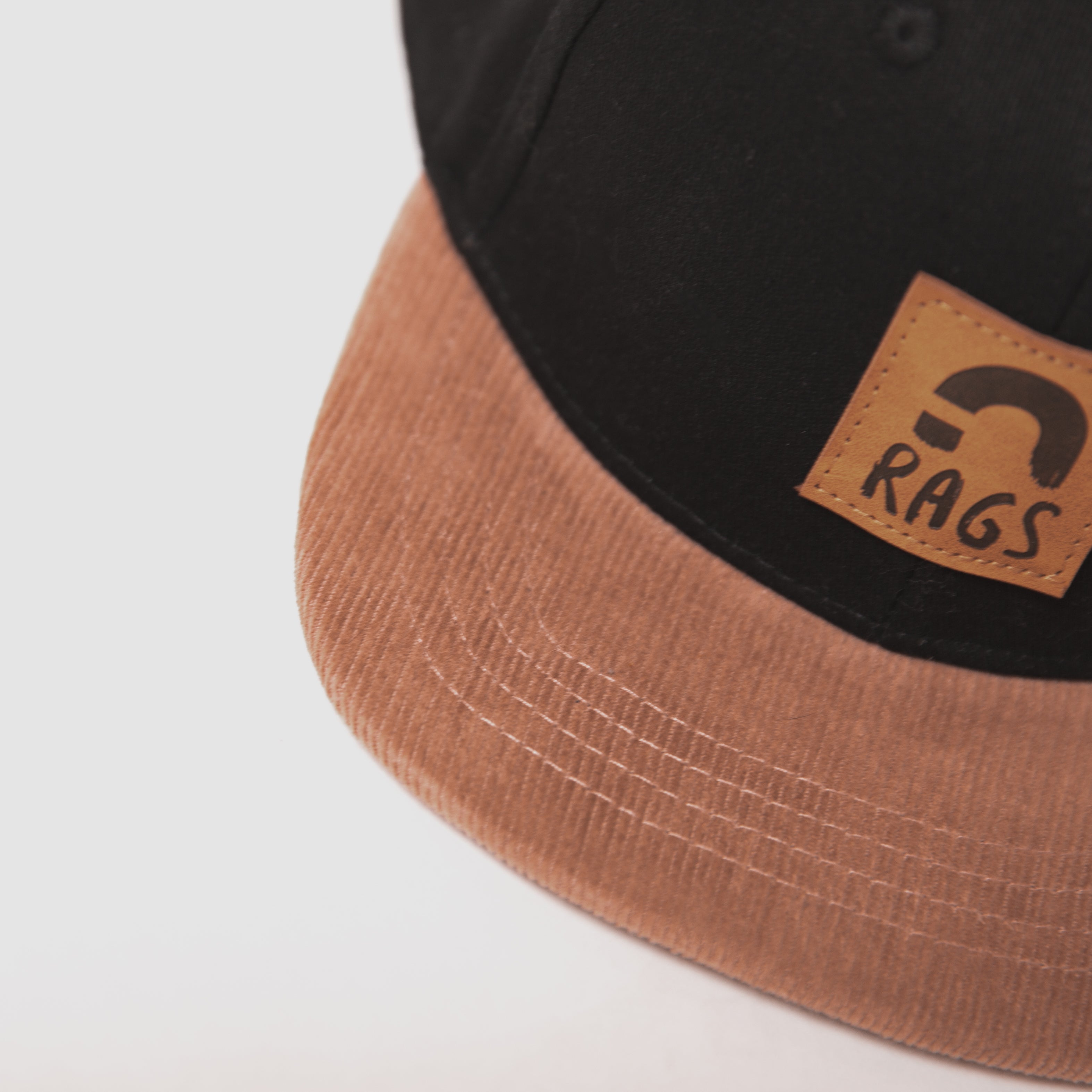 Snapback Hat - Black + Brown