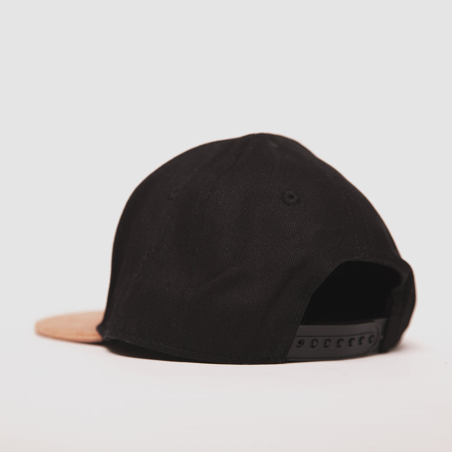 Snapback Hat - Black + Brown