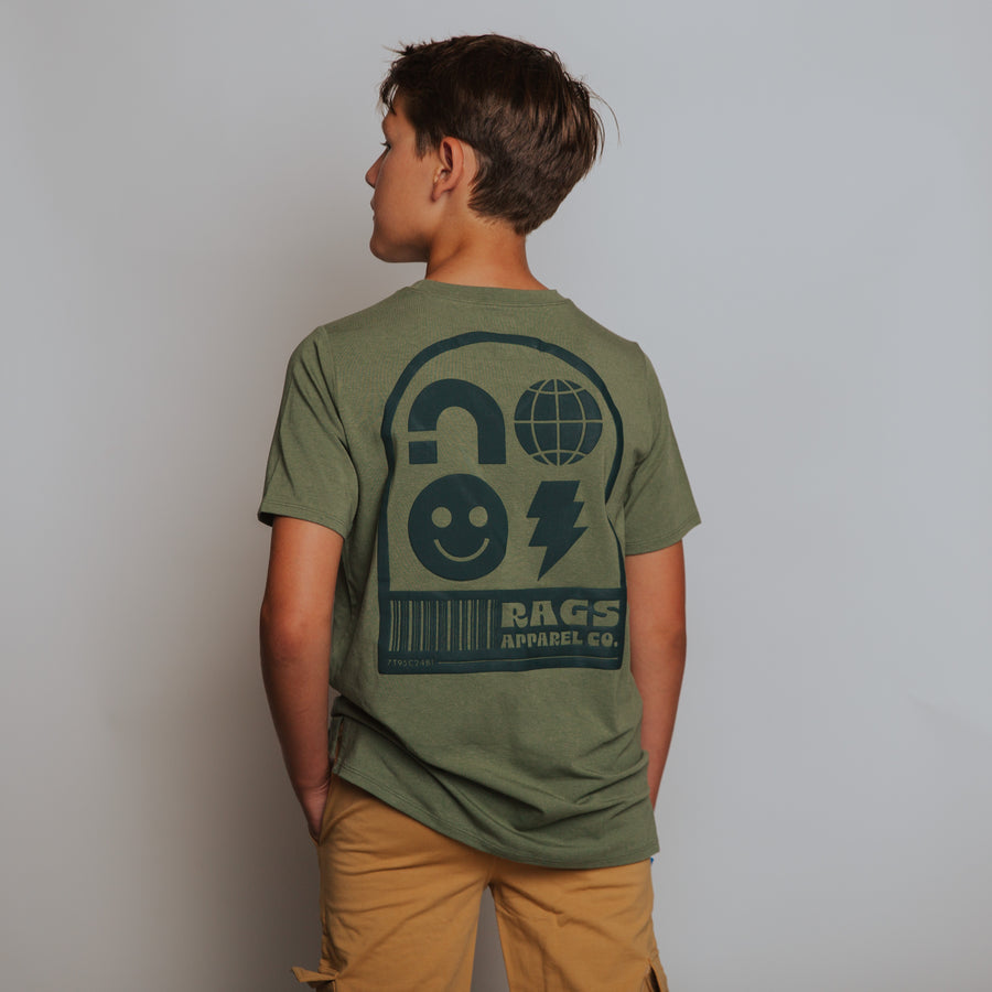 Short Sleeve Kids Tee - Olivine