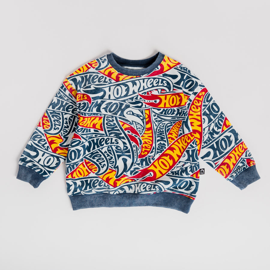 Drop Shoulder Crewneck - Hot Wheels™ All Over Print