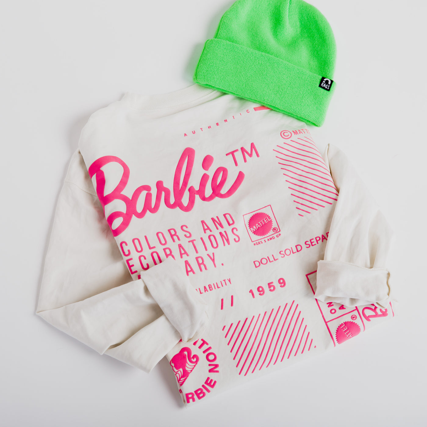 Adult Unisex Crewneck - Barbie™ - Mattel Barbie Collection by RAGS