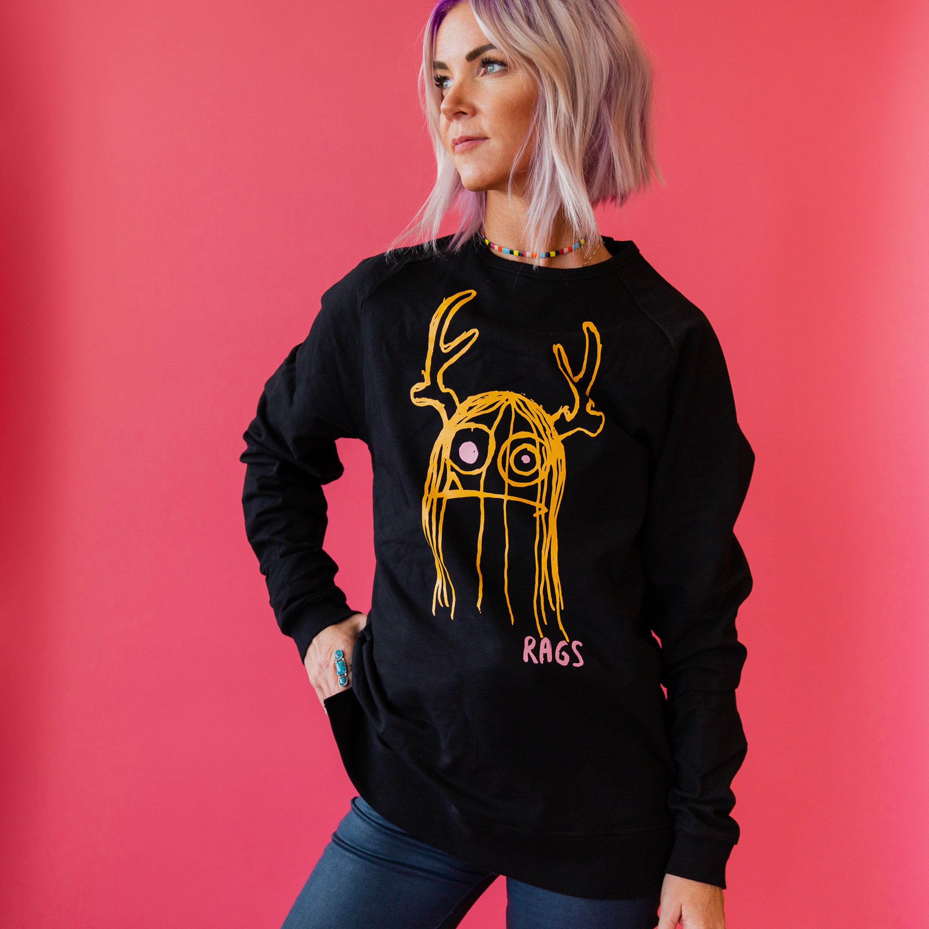 Adult Unisex Crewneck - 'Neon Trinny'