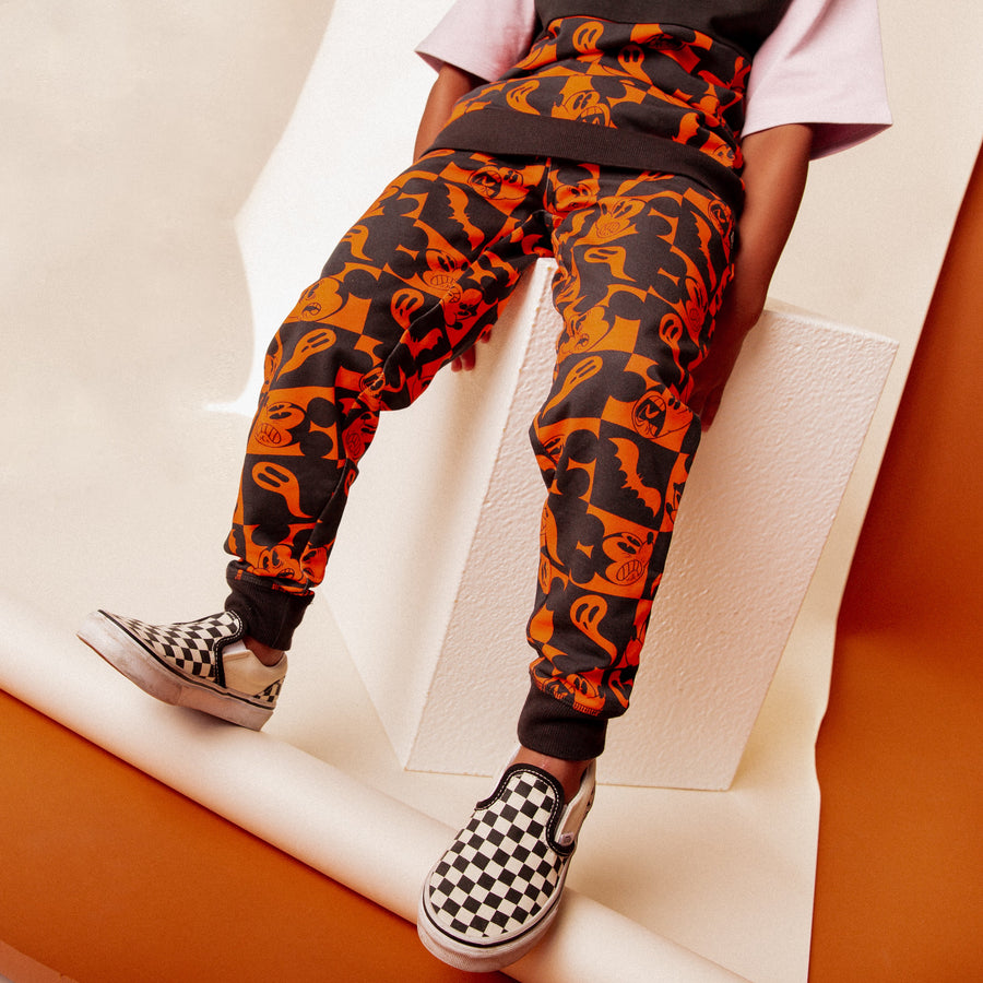 Relaxed Fit Kids Joggers - 'Mickey Halloween Check (FINAL SALE)' - Disney Collection from RAGS