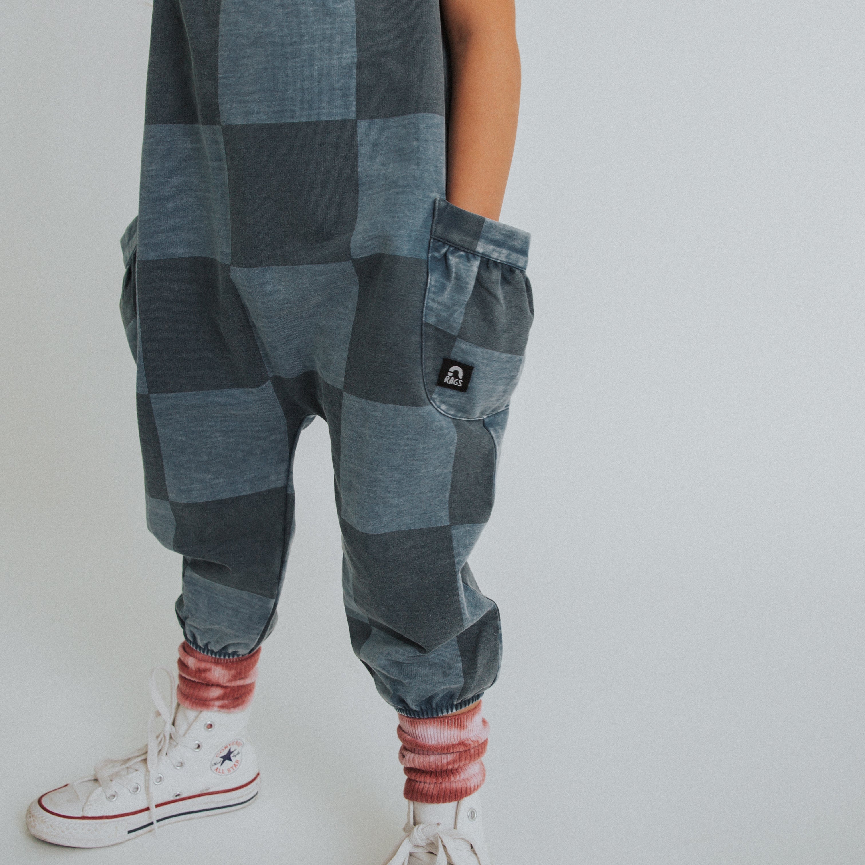 Strappy Jumper - Blue Denim Check