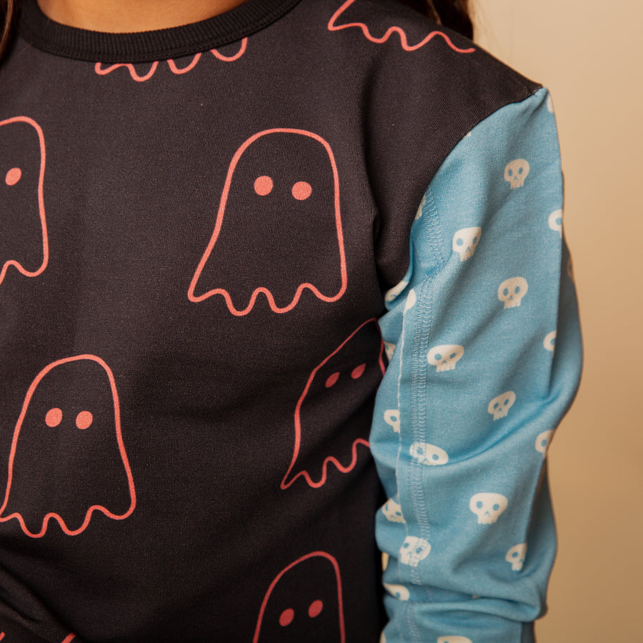 Kids Sweatshirt - 'Pink Ghosts' - RAGS Halloween Collection