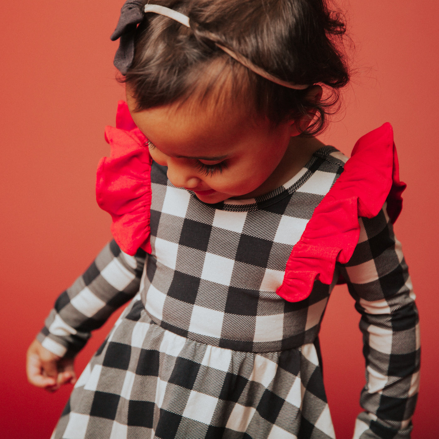 Black & White Plaid Girls Dress | Girls Christmas Dress | RAGS.com 5/6Y Black & White Plaid Girls Dress | Girls Christmas Dress | RAGS.com 5/6Y