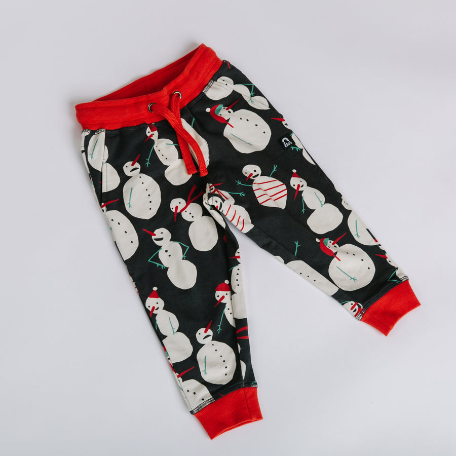 Relaxed Fit Kids Joggers - 'Snowmen'