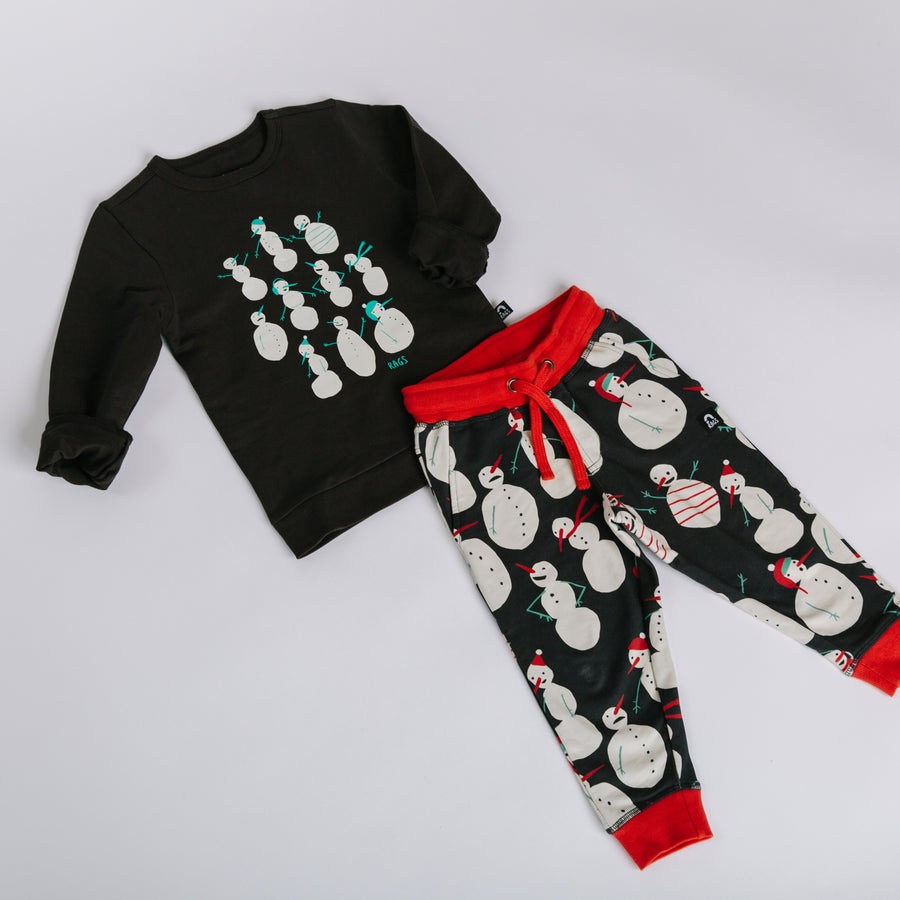 ***PREORDER*** Relaxed Fit Kids Joggers - 'Snowmen'
