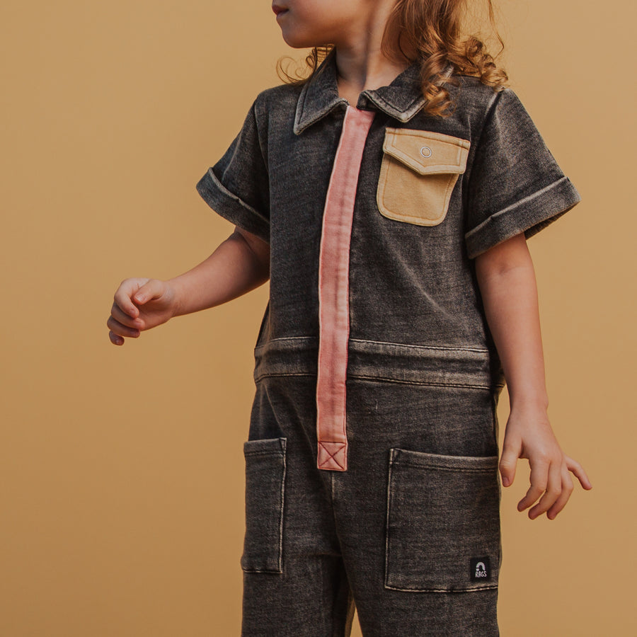 Coverall - 'Black Washed Denim'