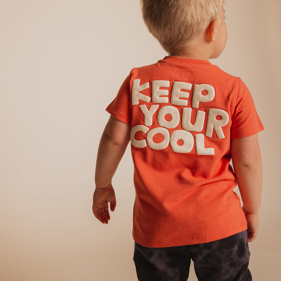 Short Sleeve Rounded Kids Tee - 'Keep Your Cool'