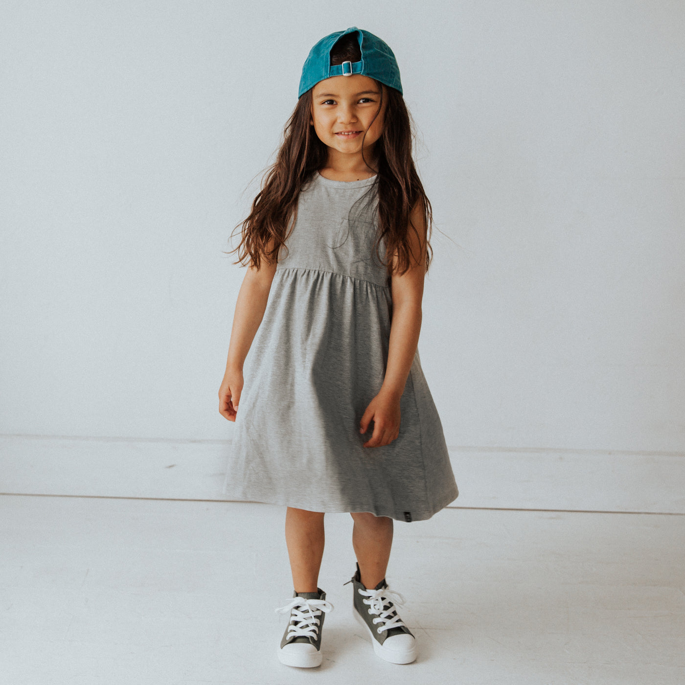 Essentials Tank With Chest Pocket Dress - 'Heather Gray (FINAL SALE)'