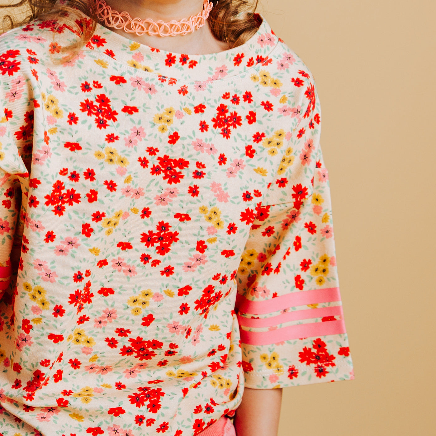 Drop Shoulder Tee - Ditsy Floral