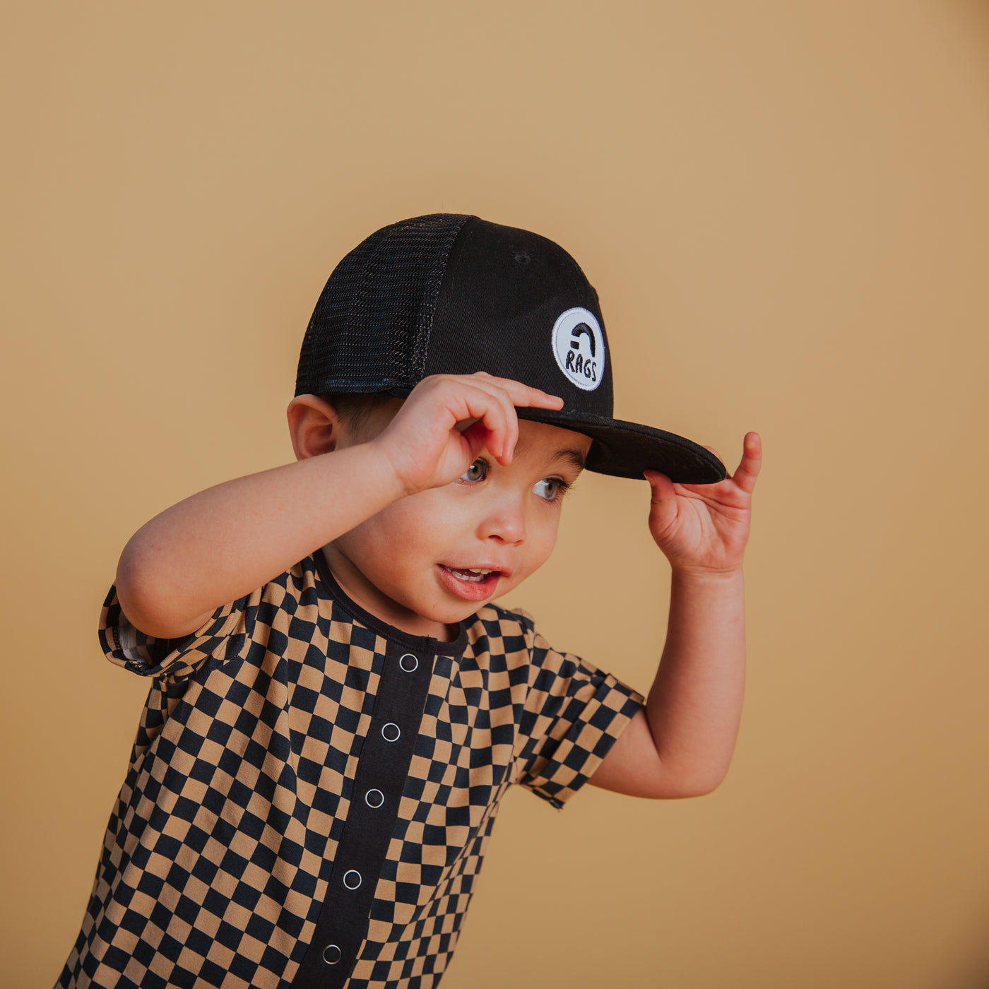 Toddler Snapback Hat - RAGS Black