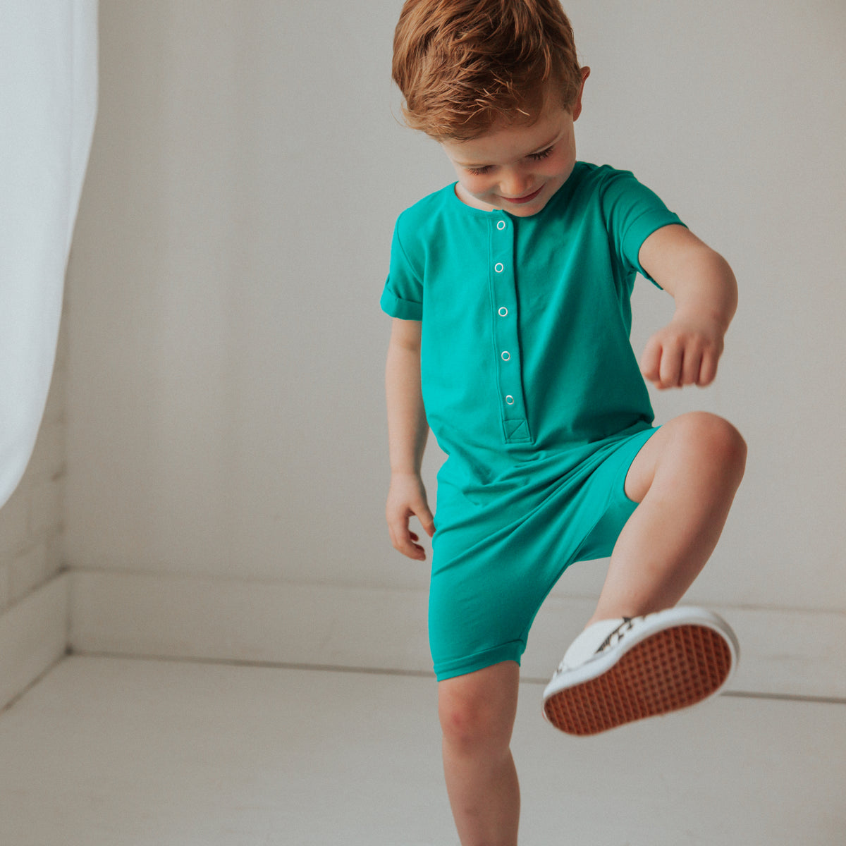 Kids Ragtime Henley Short Essentials Rag Romper | Kids Rompers & Jumpsuits | RAGS ...