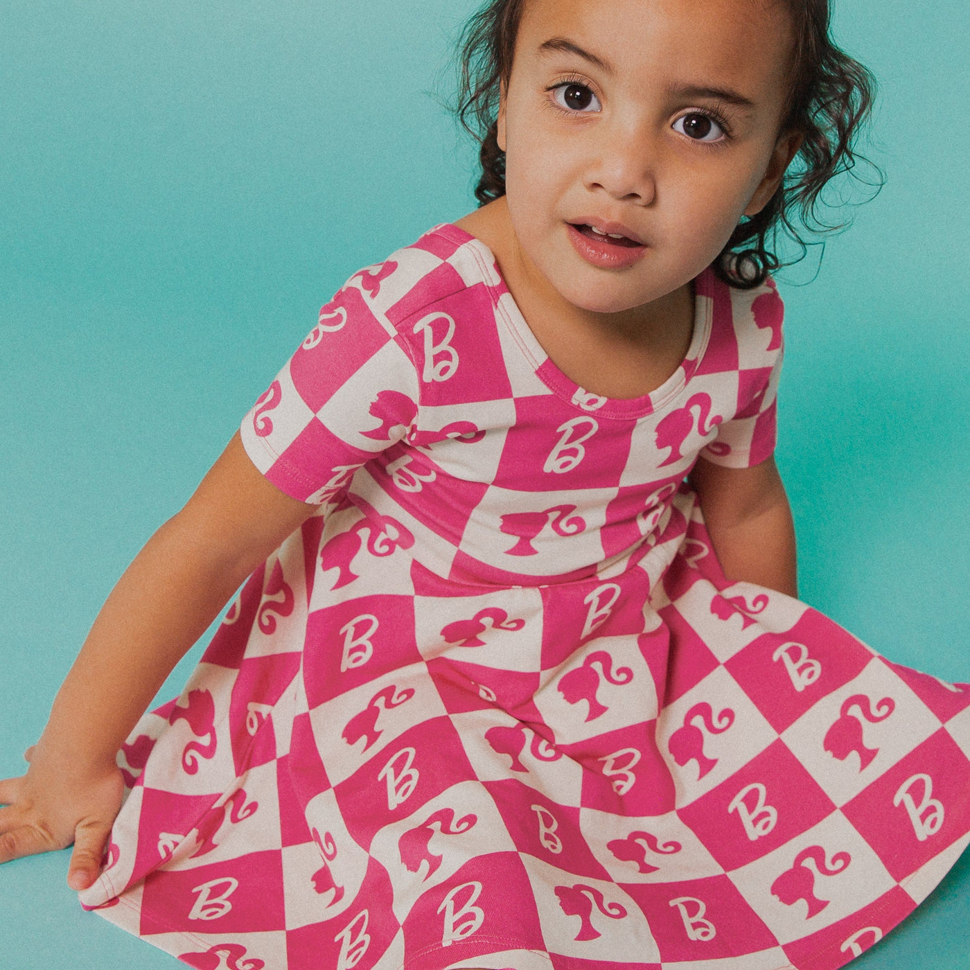 ***PREORDER*** Short Sleeve Swing Dress - Barbie Check PREORDER - Mattel Barbie Collection by RAGS