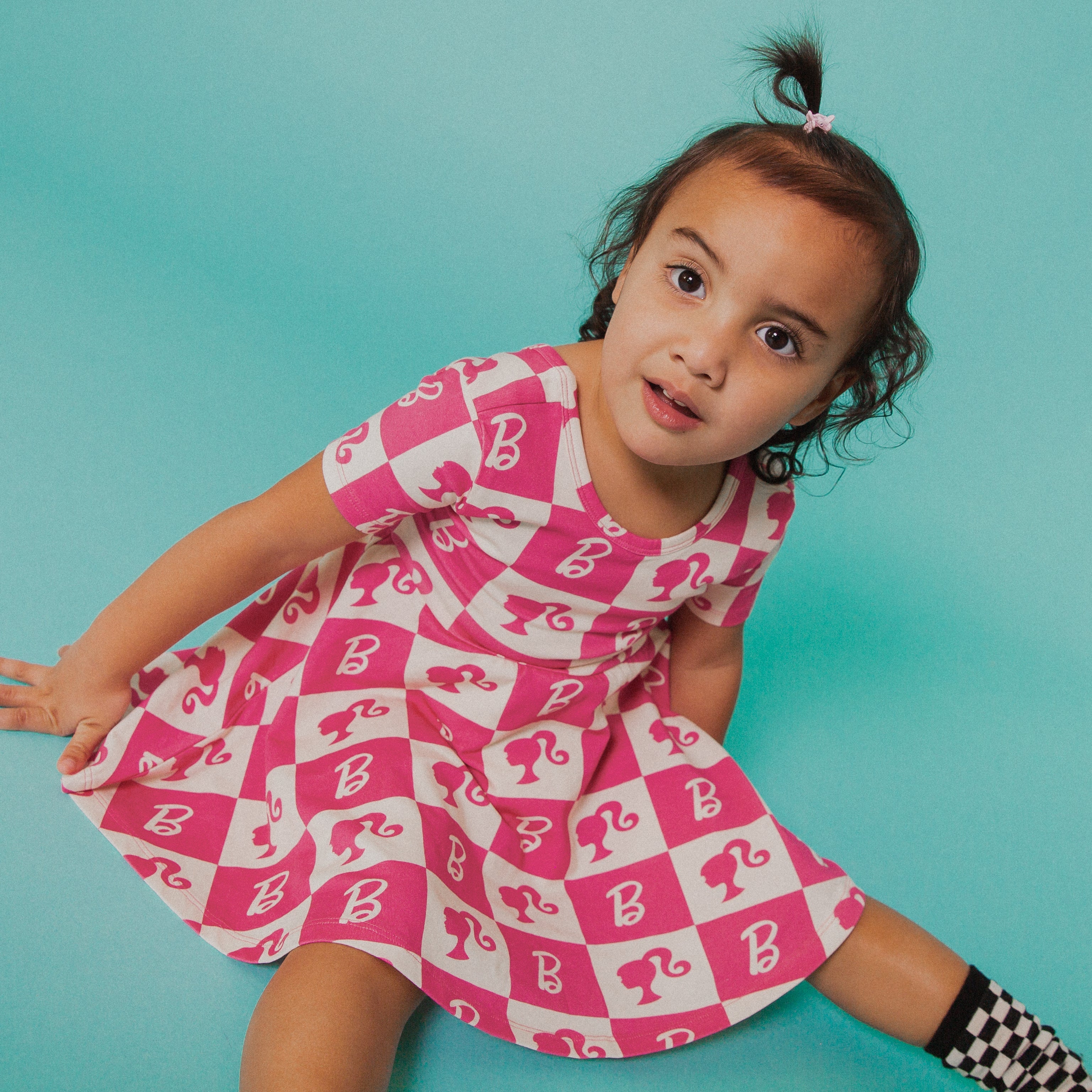 ***PREORDER*** Short Sleeve Swing Dress - Barbie Check PREORDER - Mattel Barbie Collection by RAGS