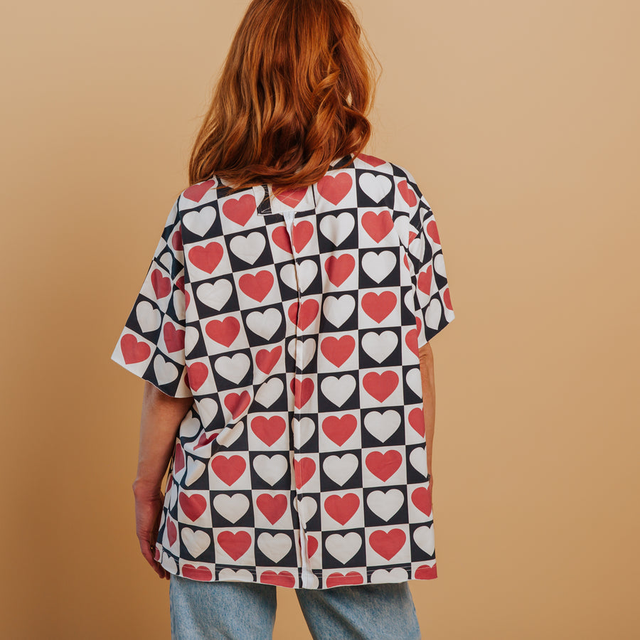 Boyfriend Tee - Heart Check
