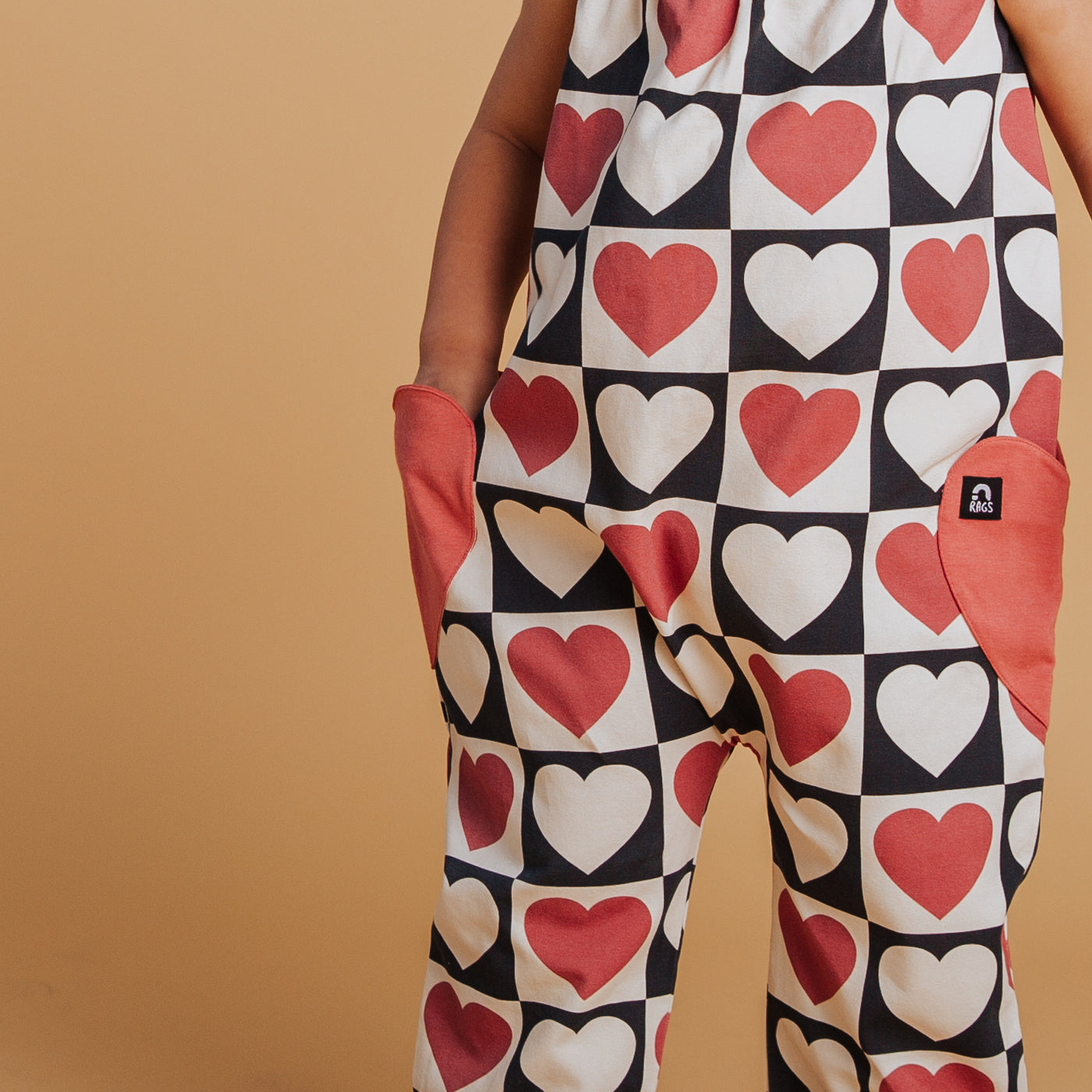 Strappy Jumper - Heart Check Print