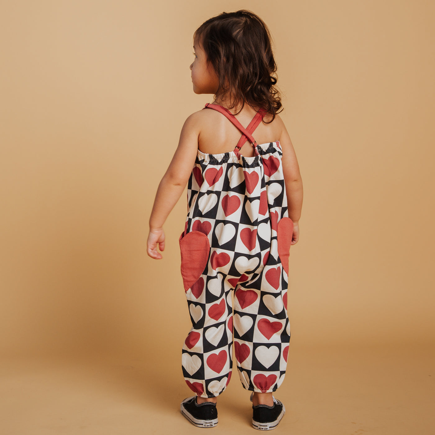 Strappy Jumper - Heart Check Print