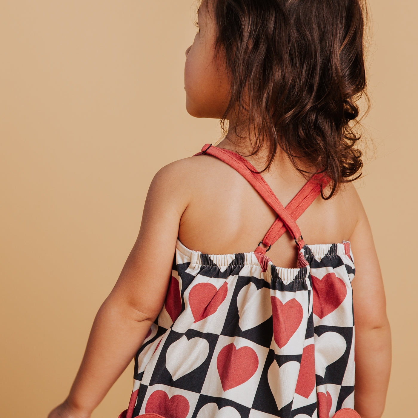 Strappy Jumper - Heart Check Print