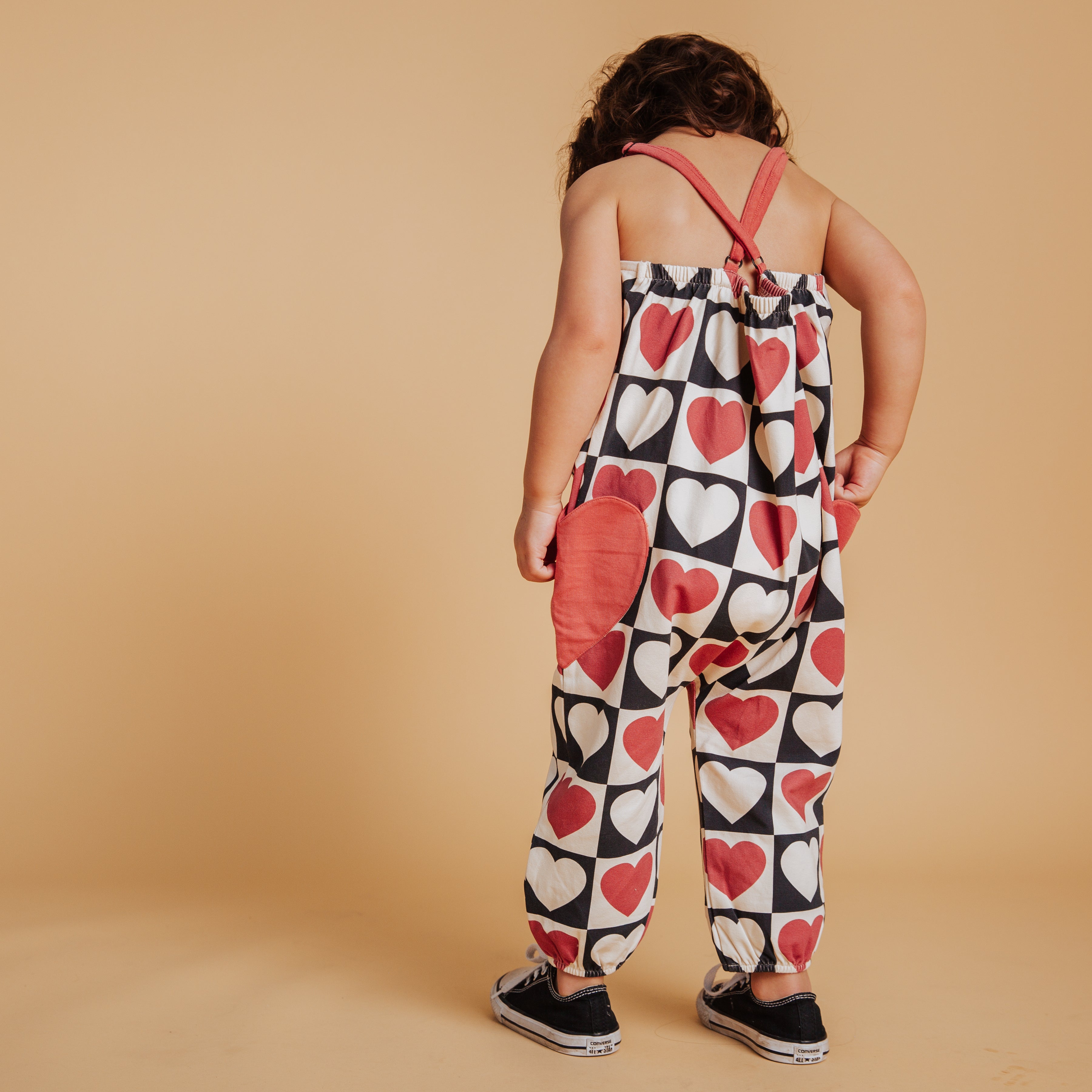 Strappy Jumper - Heart Check Print