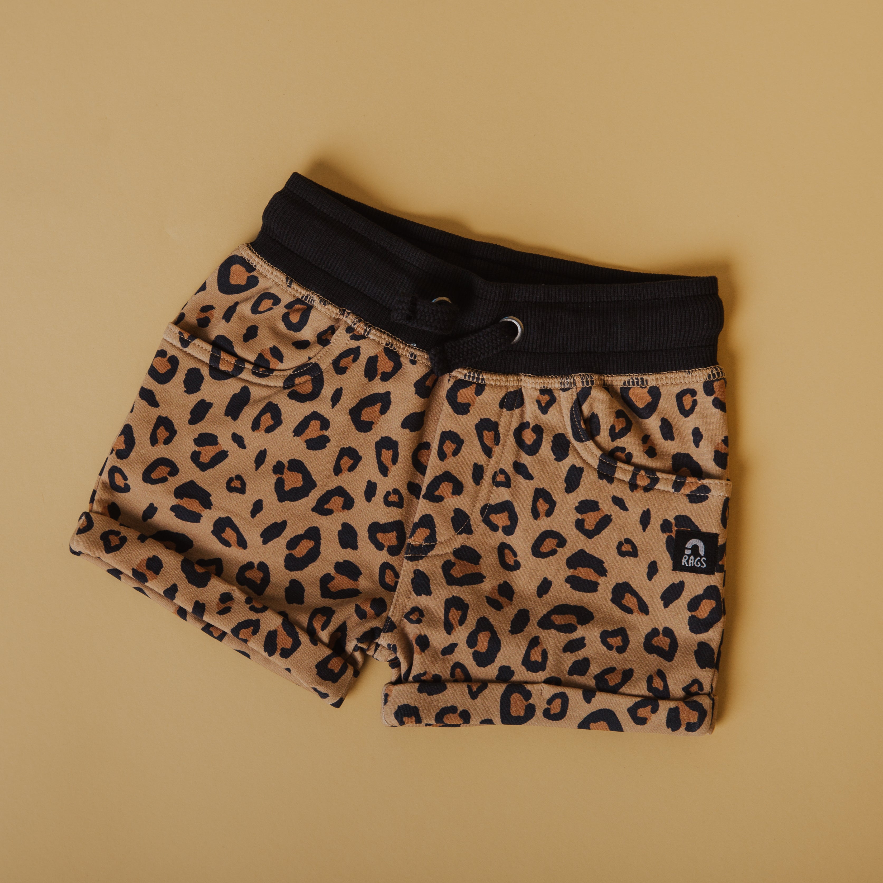 Rolled Hem Shorts - Leopard