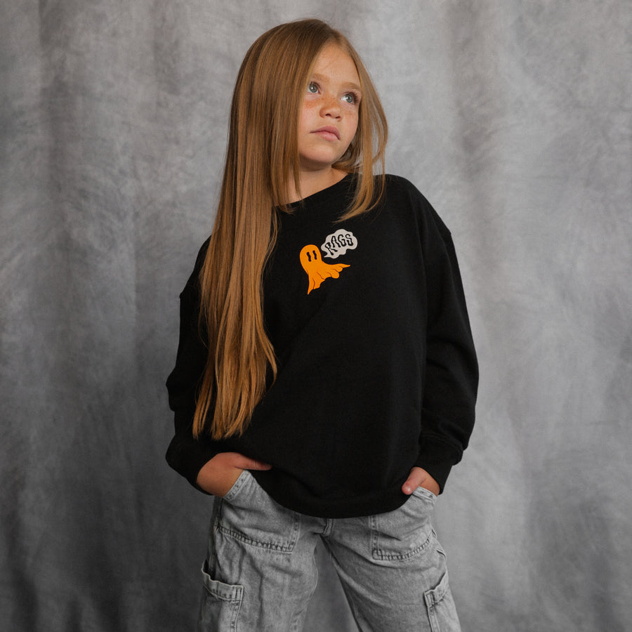 Drop Shoulder Kids Sweatshirt - 'Stay Spooky'