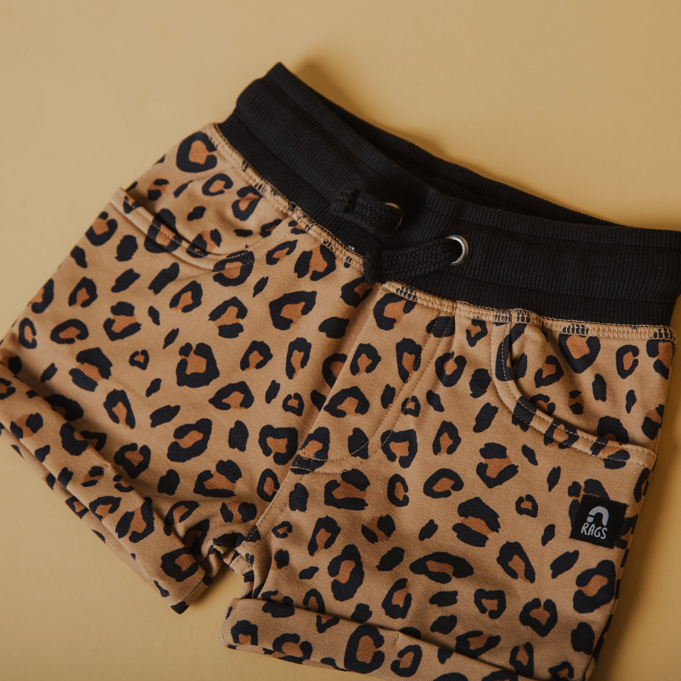 Rolled Hem Shorts - Leopard